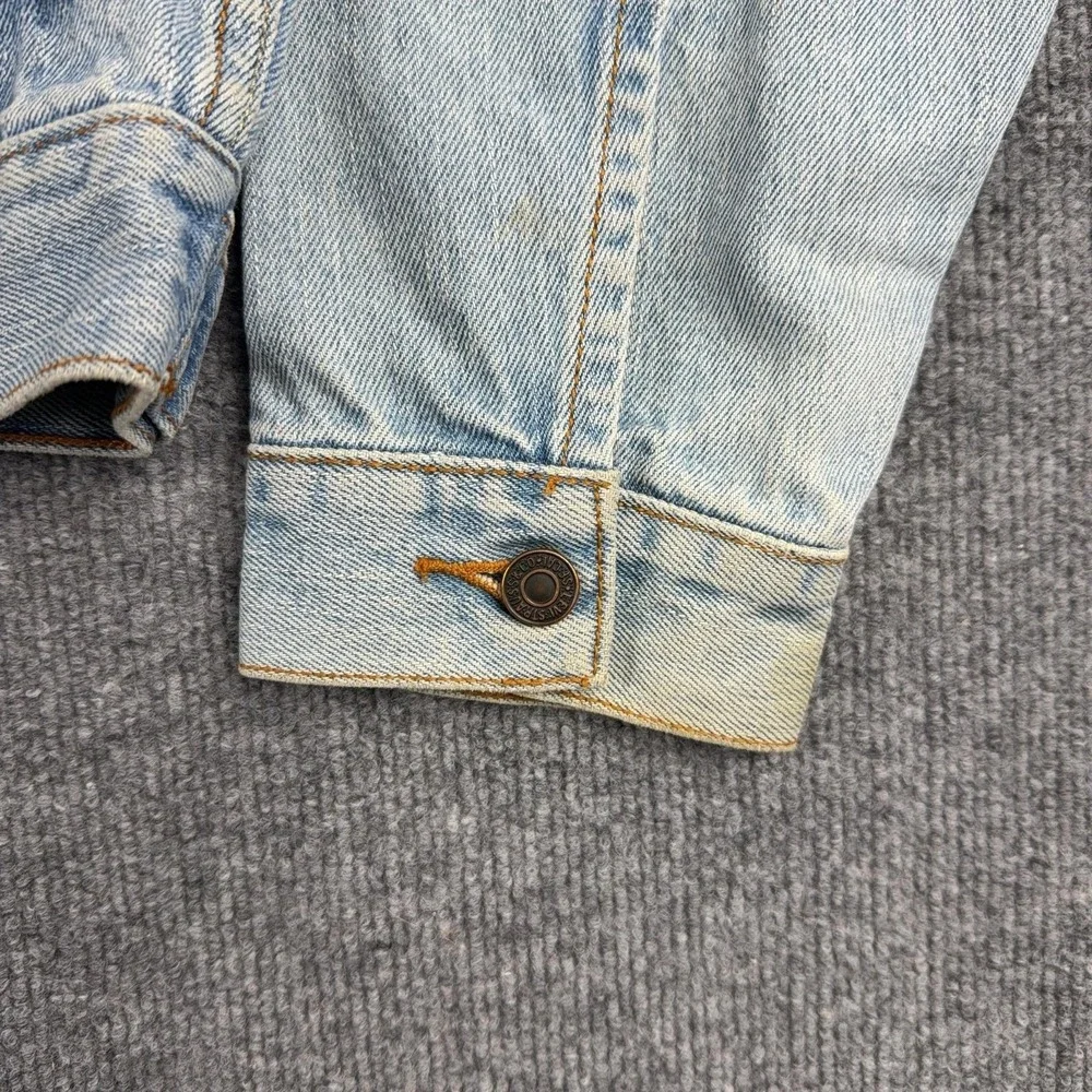 Levis Trucker Jacket Mens Small Blue Denim Standard 70507 Southwestern Deer